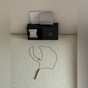 Komuso Find Your Calm The Shift Anxiety Whistle Gold Long Necklace